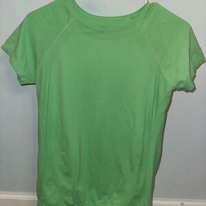 bright green athleta  tee shirt